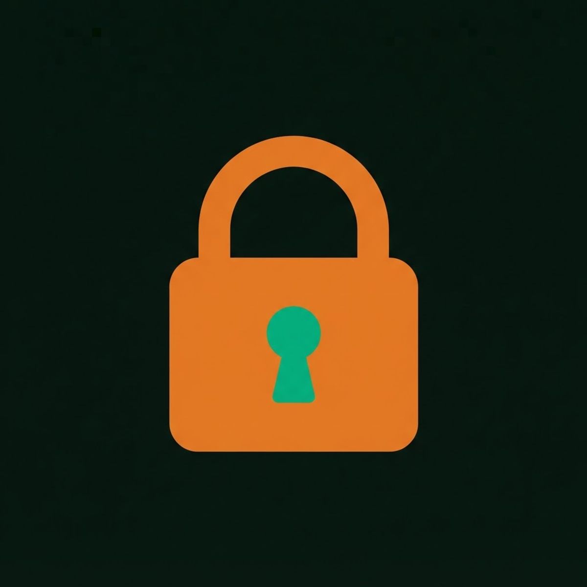 Cadenas de sécurité fermé orange et vert